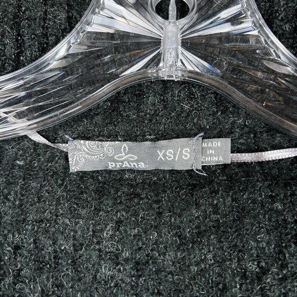 prAna Sweater Womens XS Gray Green Striped Wrap Cardigan Wool Blend CELANDINE - Picture 7 of 15